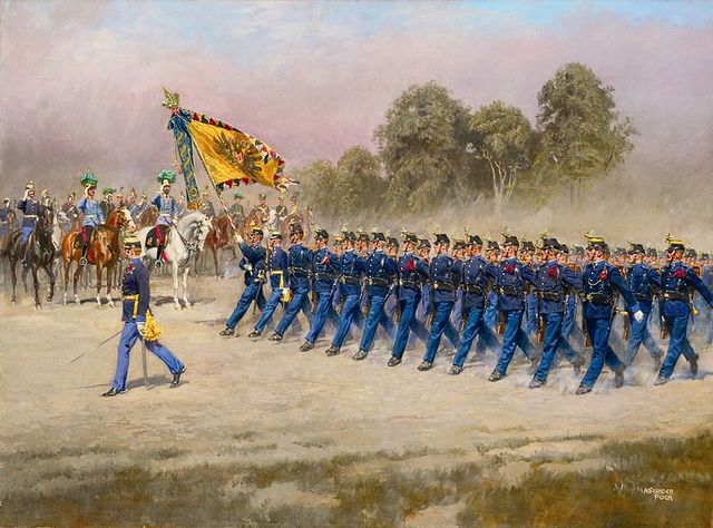 Bild von k.u.k. Infanterie Regiment 4, Parade im Prater 1896, von Alexander Pock, HGM Wien