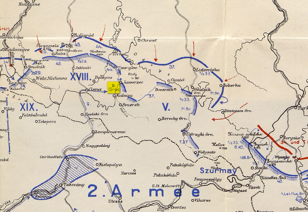 Einsatzraum IR 73, Karpaten 1915