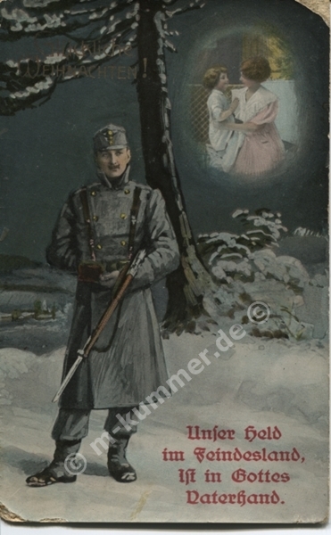 Weihnachtskarte von der Front, 1916